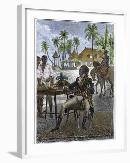 Portrait of Haitian Patriot Toussaint Louverture-Stefano Bianchetti-Framed Giclee Print