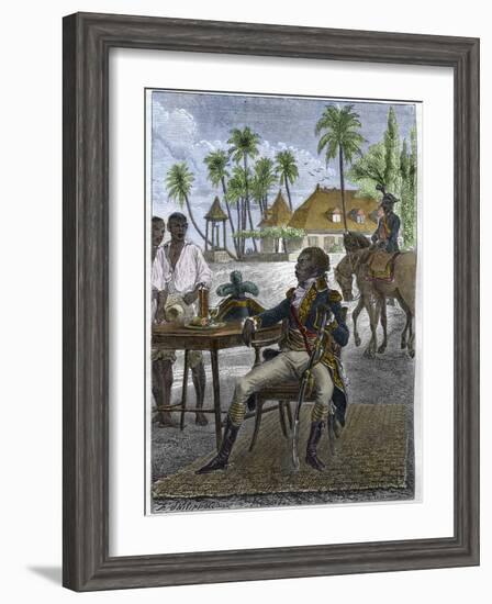 Portrait of Haitian Patriot Toussaint Louverture-Stefano Bianchetti-Framed Giclee Print