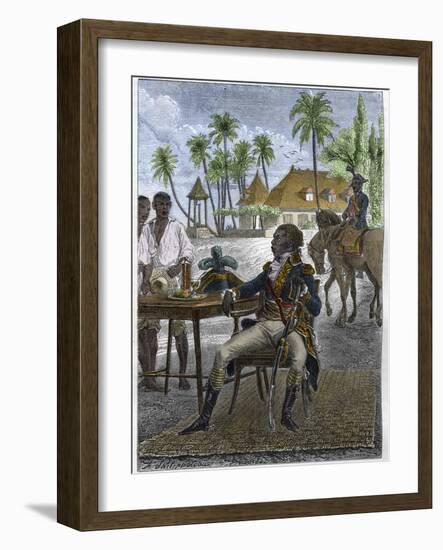 Portrait of Haitian Patriot Toussaint Louverture-Stefano Bianchetti-Framed Giclee Print