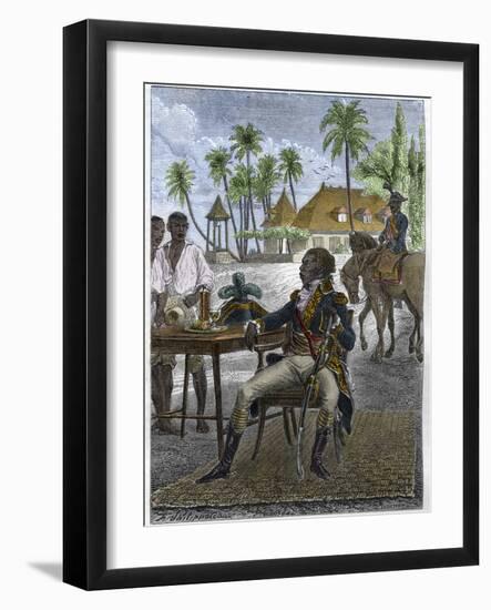 Portrait of Haitian Patriot Toussaint Louverture-Stefano Bianchetti-Framed Giclee Print