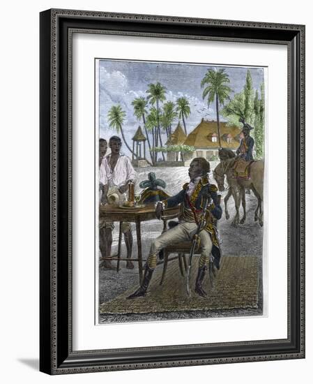 Portrait of Haitian Patriot Toussaint Louverture-Stefano Bianchetti-Framed Giclee Print