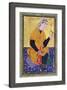 Portrait of Hamida Banu Begum, holding a seal, Illustrated folio from the 'Anthology of Mir Ali'-null-Framed Giclee Print