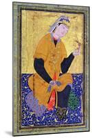 Portrait of Hamida Banu Begum, holding a seal, Illustrated folio from the 'Anthology of Mir Ali'-null-Mounted Giclee Print