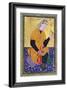 Portrait of Hamida Banu Begum, holding a seal, Illustrated folio from the 'Anthology of Mir Ali'-null-Framed Giclee Print