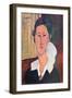 Portrait of Hanka Zborovska , 1917 (Oil on Canvas)-Amedeo Modigliani-Framed Giclee Print