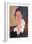 Portrait of Hanka Zborovska , 1917 (Oil on Canvas)-Amedeo Modigliani-Framed Giclee Print