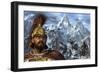 Portrait of Hannibal and His Troops Crossing the Alps-Stocktrek Images-Framed Art Print