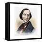 Portrait of Hans Christian Andersen-Stefano Bianchetti-Framed Stretched Canvas