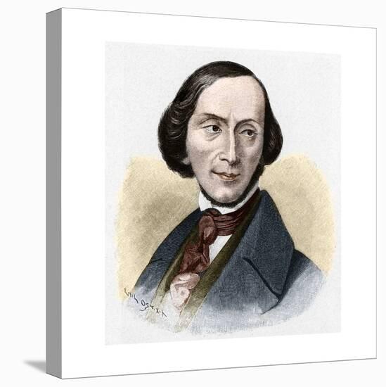 Portrait of Hans Christian Andersen-Stefano Bianchetti-Stretched Canvas