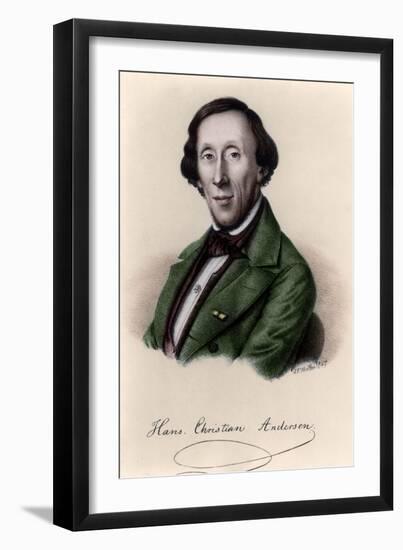 Portrait of Hans Christian Andersen-Johan Frederick Moller-Framed Giclee Print