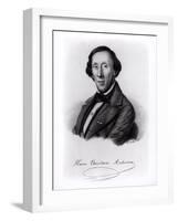 Portrait of Hans Christian Andersen-Johan Frederick Moller-Framed Giclee Print