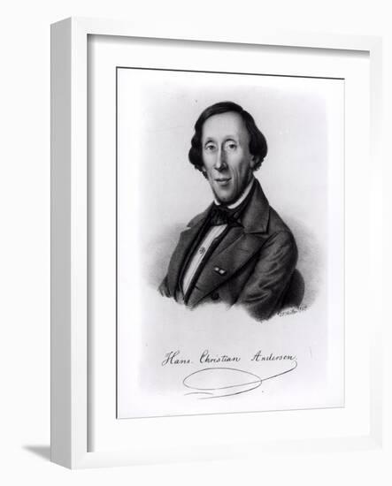 Portrait of Hans Christian Andersen-Johan Frederick Moller-Framed Giclee Print