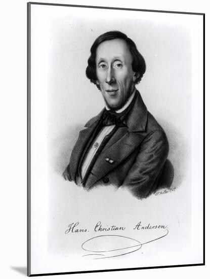 Portrait of Hans Christian Andersen-Johan Frederick Moller-Mounted Giclee Print