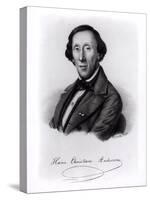 Portrait of Hans Christian Andersen-Johan Frederick Moller-Stretched Canvas