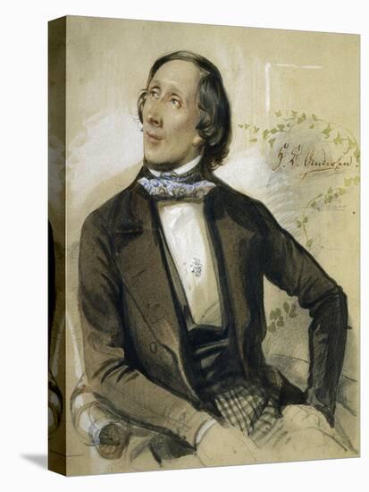 Portrait of Hans Christian Andersen-null-Stretched Canvas