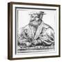 Portrait of Hans Sachs, 1545-Hans Brosamer-Framed Giclee Print