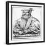 Portrait of Hans Sachs, 1545-Hans Brosamer-Framed Giclee Print