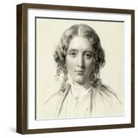 Portrait of Harriet Beecher Stowe, 1853-Francis Holl-Framed Giclee Print