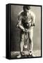 Portrait of Harry Houdini in Chains. c.1900-American School-Framed Stretched Canvas