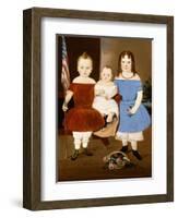 Portrait of Hattie Elizabeth, Ellis and Eva Flye, 1854-William Matthew Prior-Framed Giclee Print