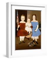 Portrait of Hattie Elizabeth, Ellis and Eva Flye, 1854-William Matthew Prior-Framed Giclee Print