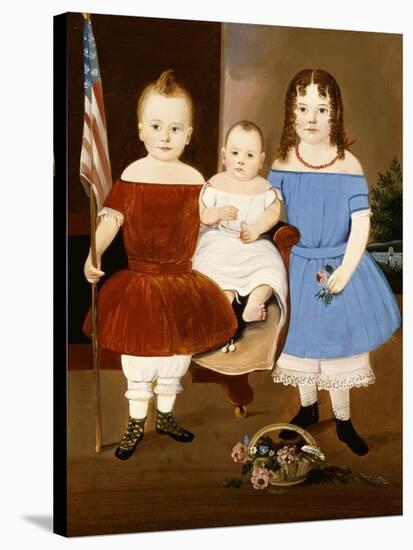 Portrait of Hattie Elizabeth, Ellis and Eva Flye, 1854-William Matthew Prior-Stretched Canvas