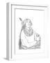 Portrait of 'He Who Rushes Through the Middle, Native American Man, 1841-Myers and Co-Framed Giclee Print