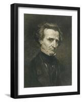 Portrait of Hector Berlioz-Gustave Courbet-Framed Giclee Print