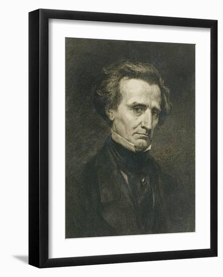 Portrait of Hector Berlioz-Gustave Courbet-Framed Giclee Print