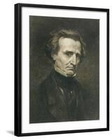 Portrait of Hector Berlioz-Gustave Courbet-Framed Giclee Print