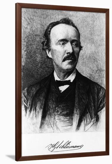 Portrait of Heinrich Schliemann-null-Framed Giclee Print