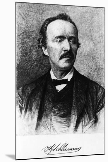 Portrait of Heinrich Schliemann-null-Mounted Giclee Print