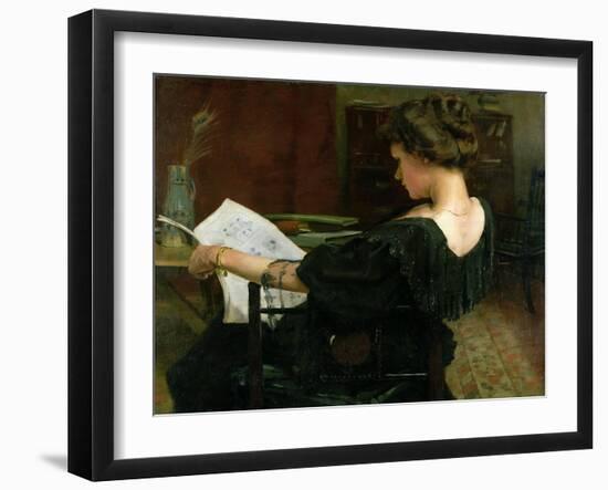 Portrait of Helen Gow-Alexander Mann-Framed Giclee Print