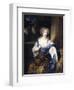 Portrait of Helena Ctaharina De Witte, Wife of Iman Mogge, Lord of Haamstede-Caspar Netscher-Framed Art Print