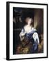 Portrait of Helena Ctaharina De Witte, Wife of Iman Mogge, Lord of Haamstede-Caspar Netscher-Framed Art Print