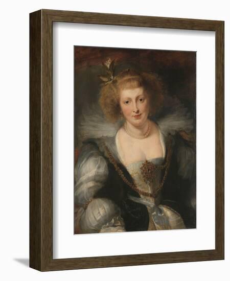 Portrait of Helena Fourment (1614-1673), the Artist’S Second Wife, C.1650 (Oil on Panel)-Peter Paul (after) Rubens-Framed Giclee Print