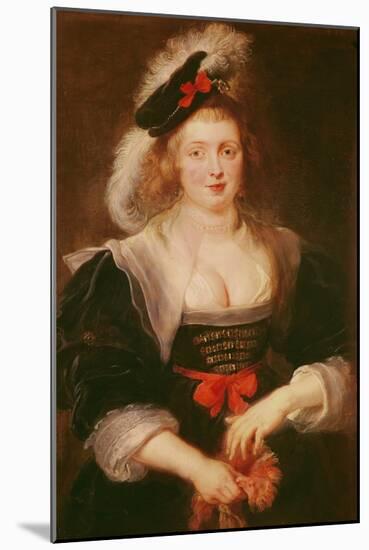 Portrait of Helene Fourment with Gloves, C.1632-Peter Paul Rubens-Mounted Giclee Print