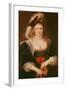Portrait of Helene Fourment with Gloves, C.1632-Peter Paul Rubens-Framed Giclee Print