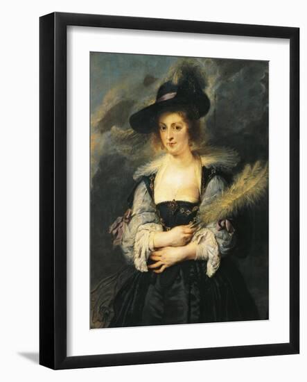 Portrait of Helene Fourment-Peter Paul Rubens-Framed Giclee Print