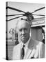 Portrait of Helicopter Designer Igor Sikorsky Standing in Front of One of His Inventions-Alfred Eisenstaedt-Stretched Canvas