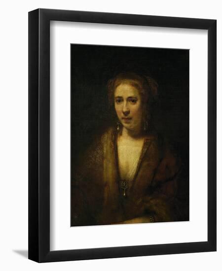Portrait of Hendrijke Stoffels, 1655-Rembrandt van Rijn-Framed Giclee Print