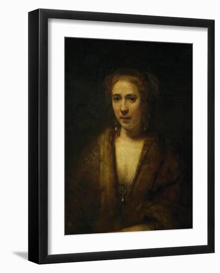 Portrait of Hendrijke Stoffels, 1655-Rembrandt van Rijn-Framed Giclee Print