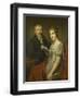 Portrait of Hendrik Arend Van Den Brink with His Wife Lucretia Johanna Van De Poll-Louis Moritz-Framed Art Print
