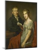 Portrait of Hendrik Arend Van Den Brink with His Wife Lucretia Johanna Van De Poll-Louis Moritz-Mounted Art Print