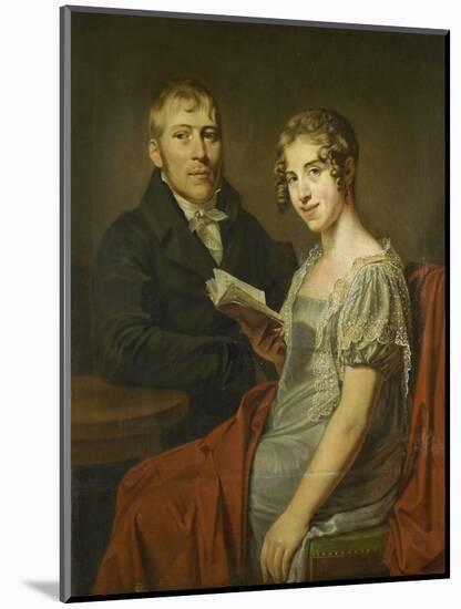 Portrait of Hendrik Arend Van Den Brink with His Wife Lucretia Johanna Van De Poll-Louis Moritz-Mounted Art Print