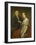 Portrait of Hendrik Arend Van Den Brink with His Wife Lucretia Johanna Van De Poll-Louis Moritz-Framed Art Print