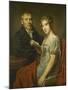 Portrait of Hendrik Arend Van Den Brink with His Wife Lucretia Johanna Van De Poll-Louis Moritz-Mounted Art Print