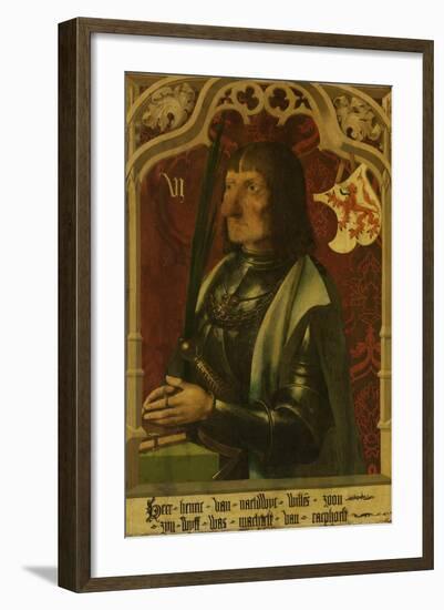 Portrait of Hendrik Iv of Naaldwijk, Knight and Hereditary Marshall of Holland-Master of Alkmaar-Framed Art Print