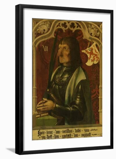 Portrait of Hendrik Iv of Naaldwijk, Knight and Hereditary Marshall of Holland-Master of Alkmaar-Framed Art Print