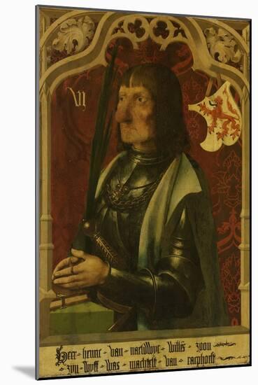 Portrait of Hendrik Iv of Naaldwijk, Knight and Hereditary Marshall of Holland-Master of Alkmaar-Mounted Art Print
